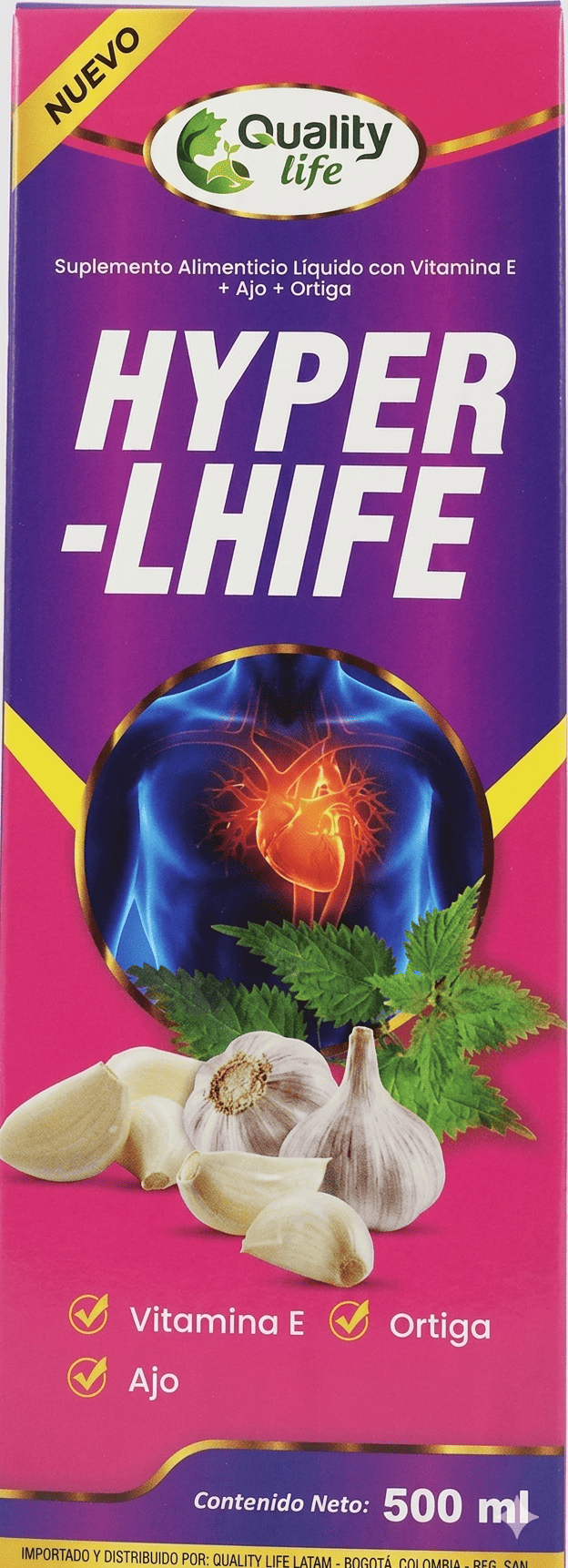 Suplemento alimenticio líquido Hyper-Lhife 500ml