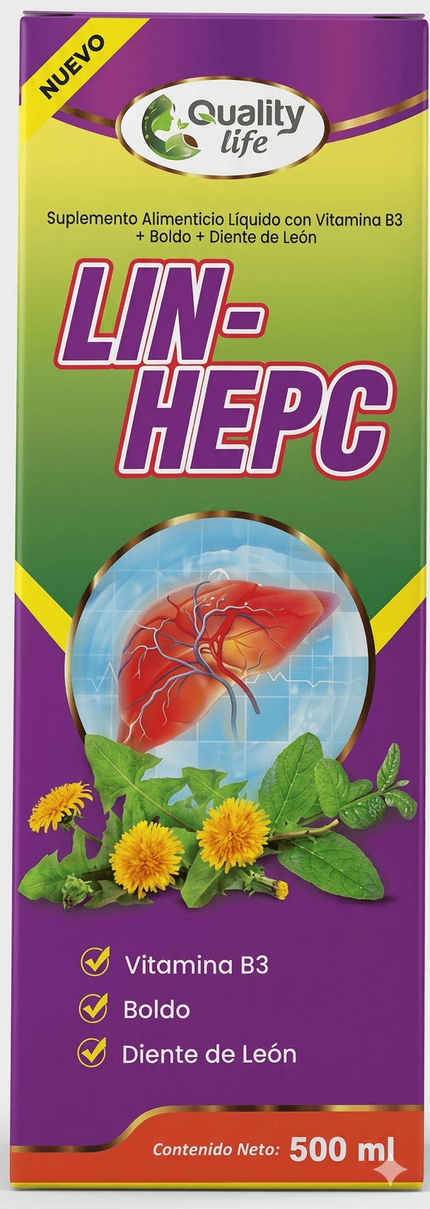 Suplemento alimenticio líquido Lin-Hepc 500ml